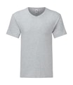 T-shirt Heren V Hals Iconic FOTL 61-442-0 Heather Grey